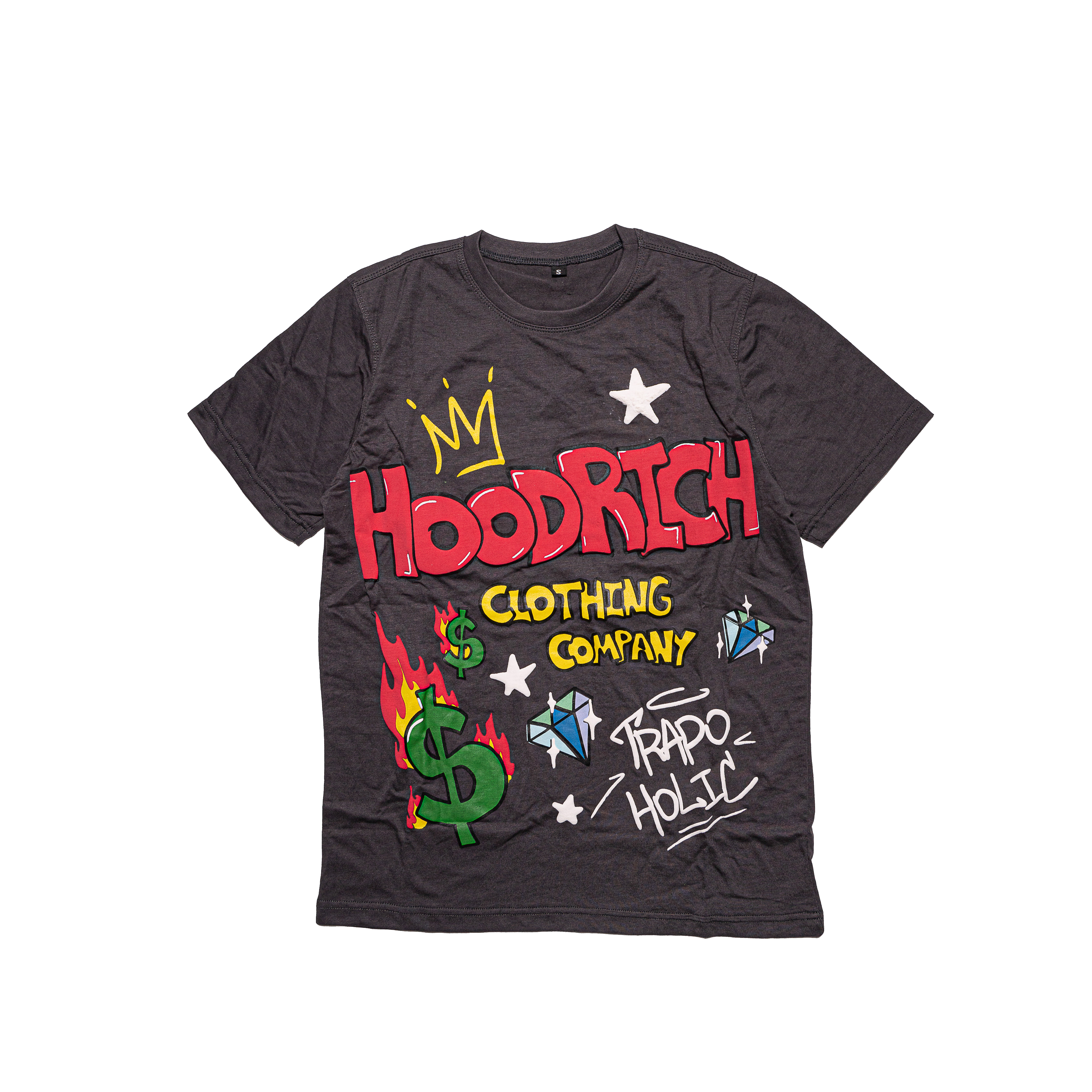 Charcoal Trapoholic Tshirt & Shorts Set
