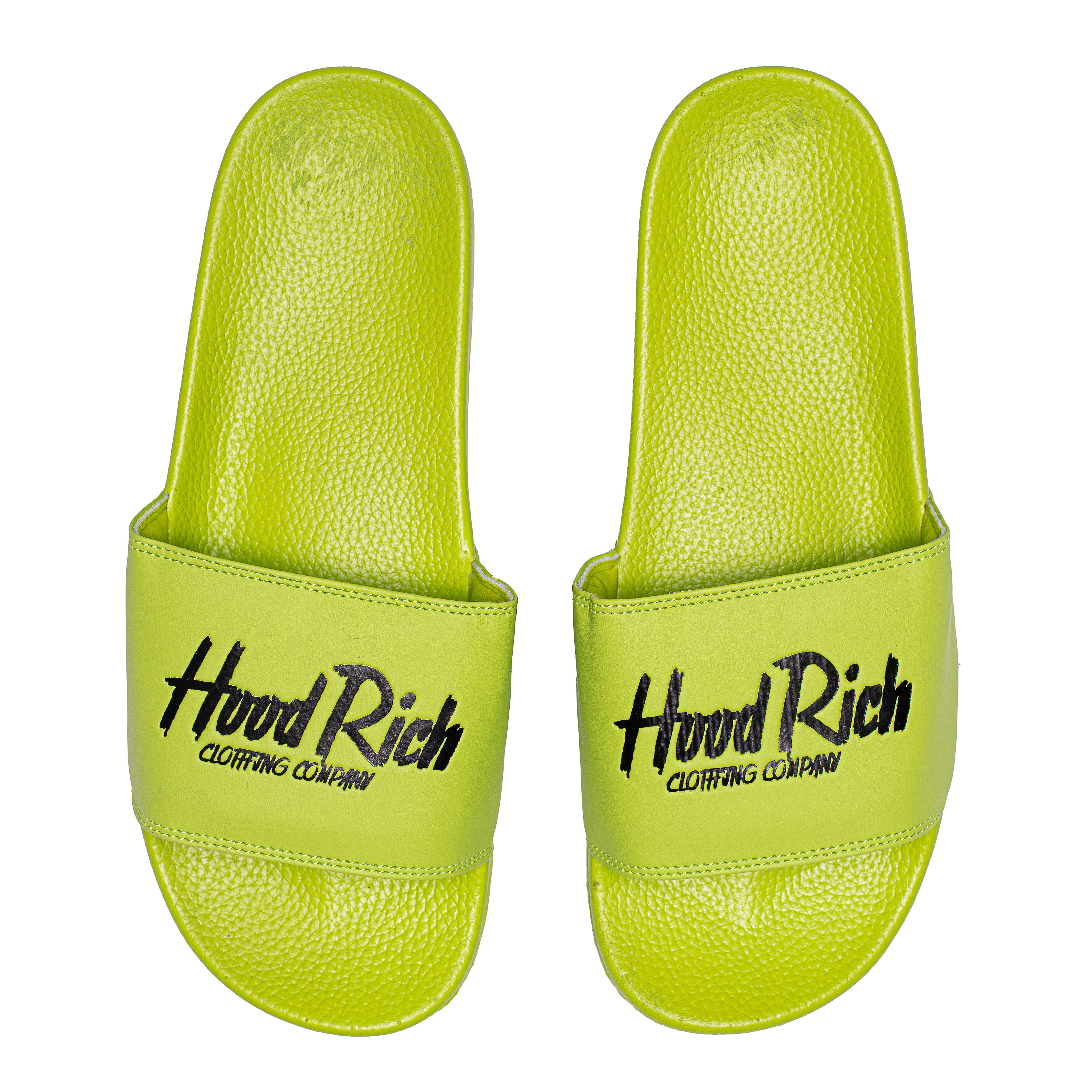 Lime Green HoodRich Slides