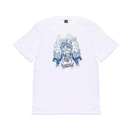 White/Blue Light Blessed N Rich T-Shirt