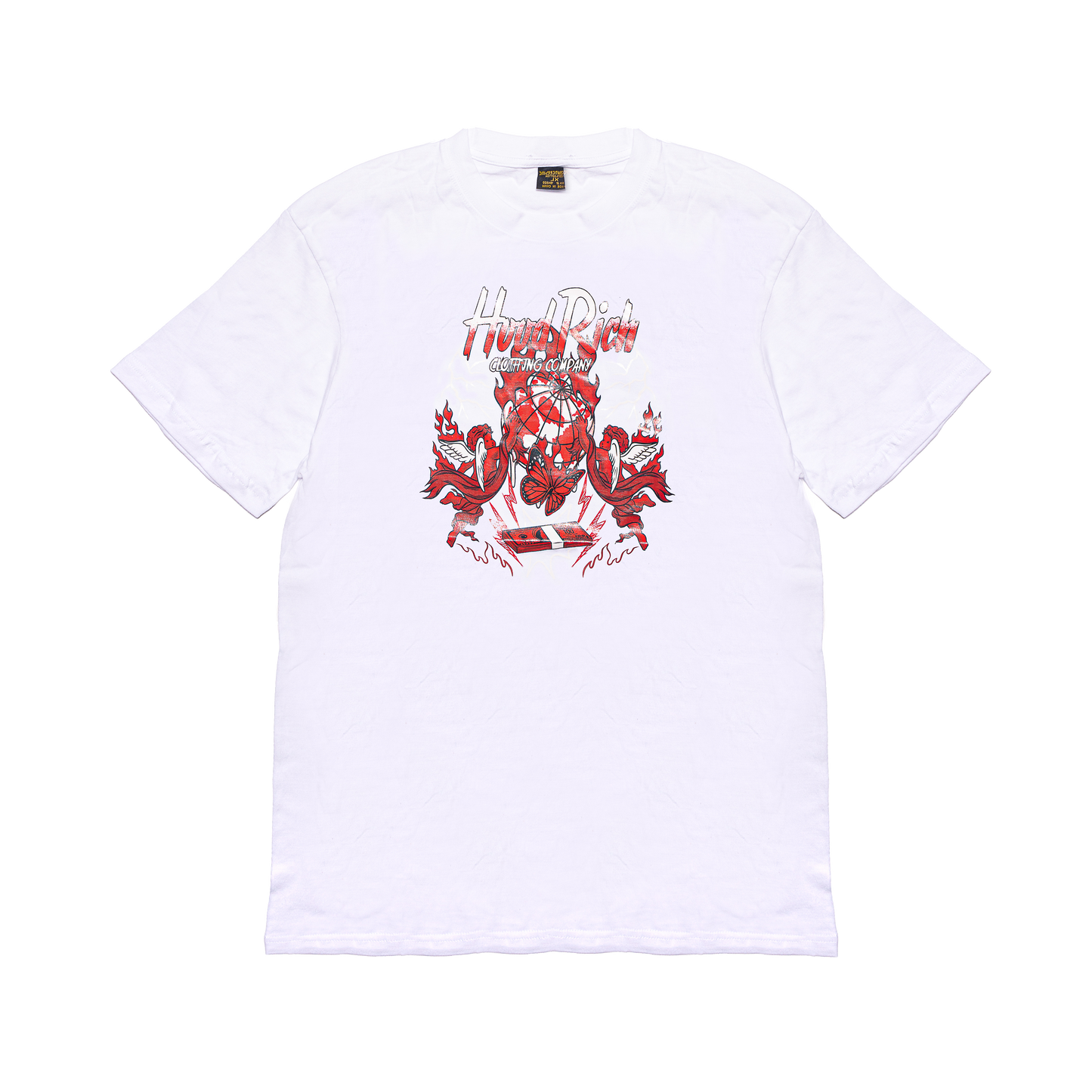 White/Red  Dark Blessed N Rich T-Shirt