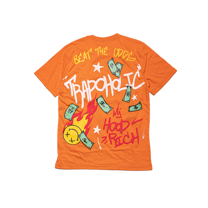 Orange Trapoholic Tshirt Shorts Set