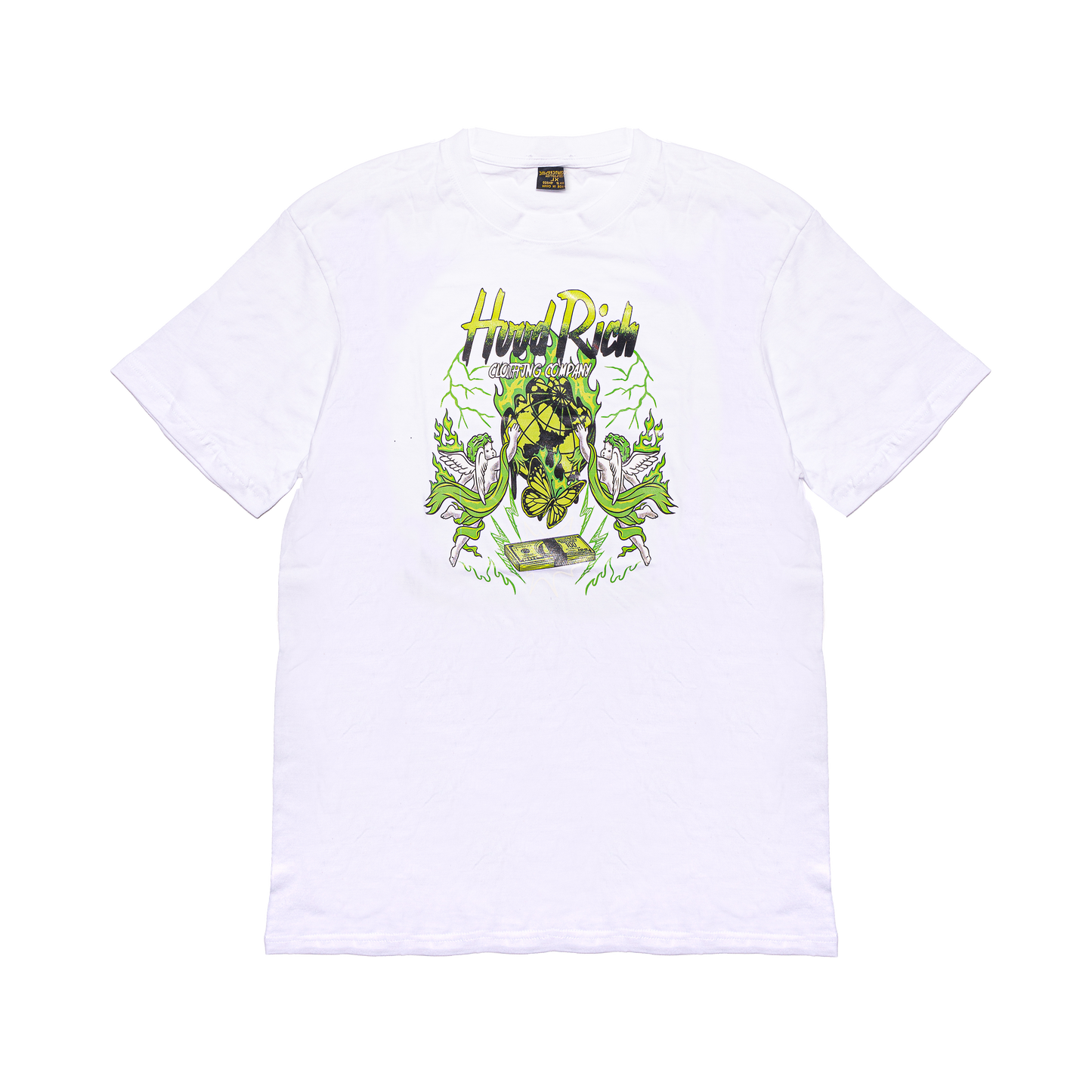 White/Green Dark Blessed N Rich T-Shirt