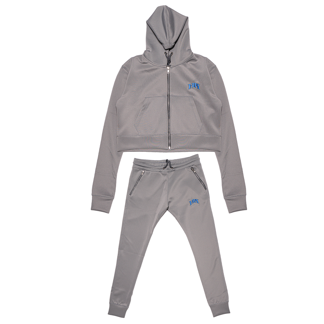 Grey HR Crop Top Set