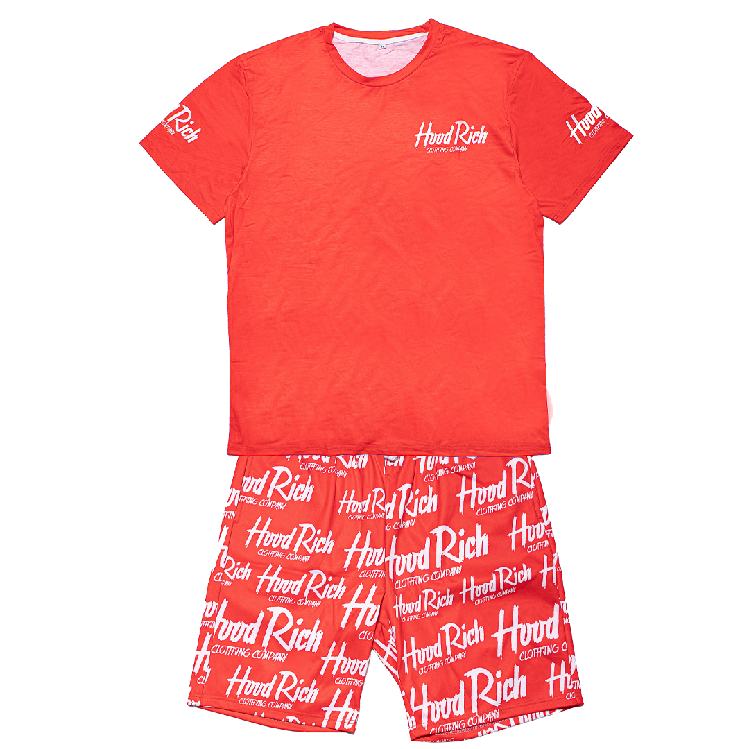 Red Beat The Odds Shirt & Short Set