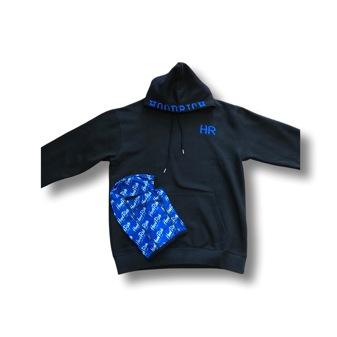 Blueberry Rich Stitched Hoodies