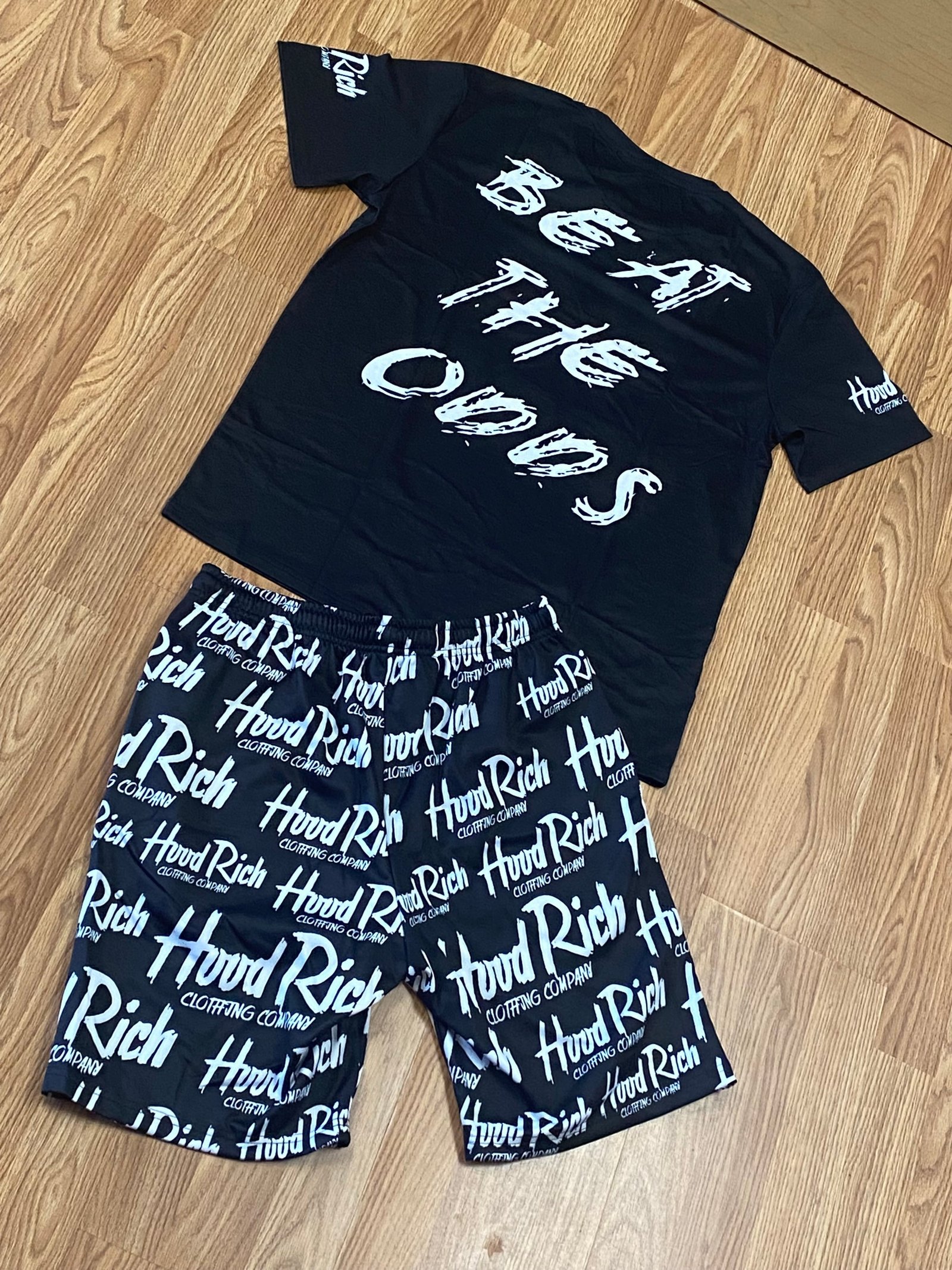 HoodRich Black & White Short Sets